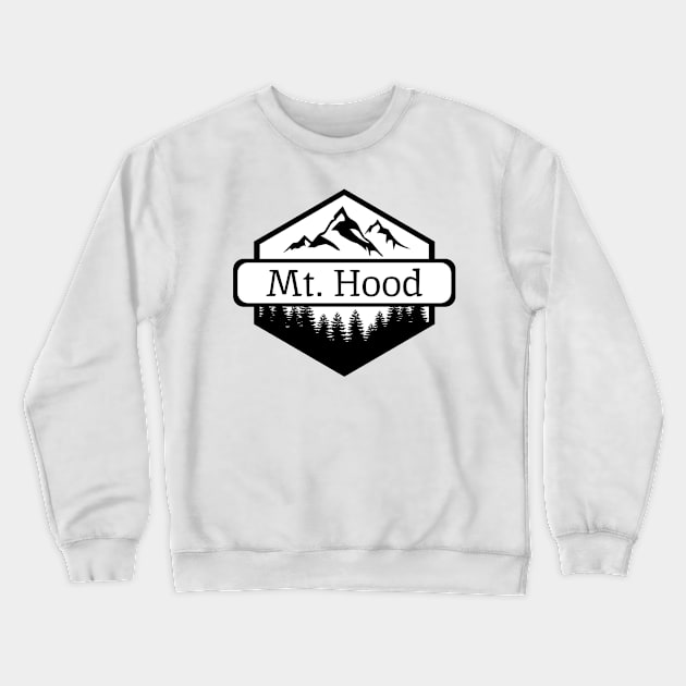 Mt. Hood Oregon Mountains and Trees Crewneck Sweatshirt by B & R Prints